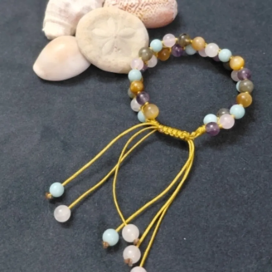 دستبند بافت و سنگ