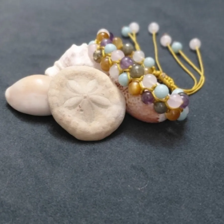 دستبند بافت و سنگ