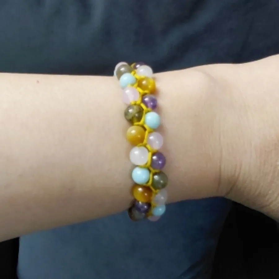 دستبند بافت و سنگ