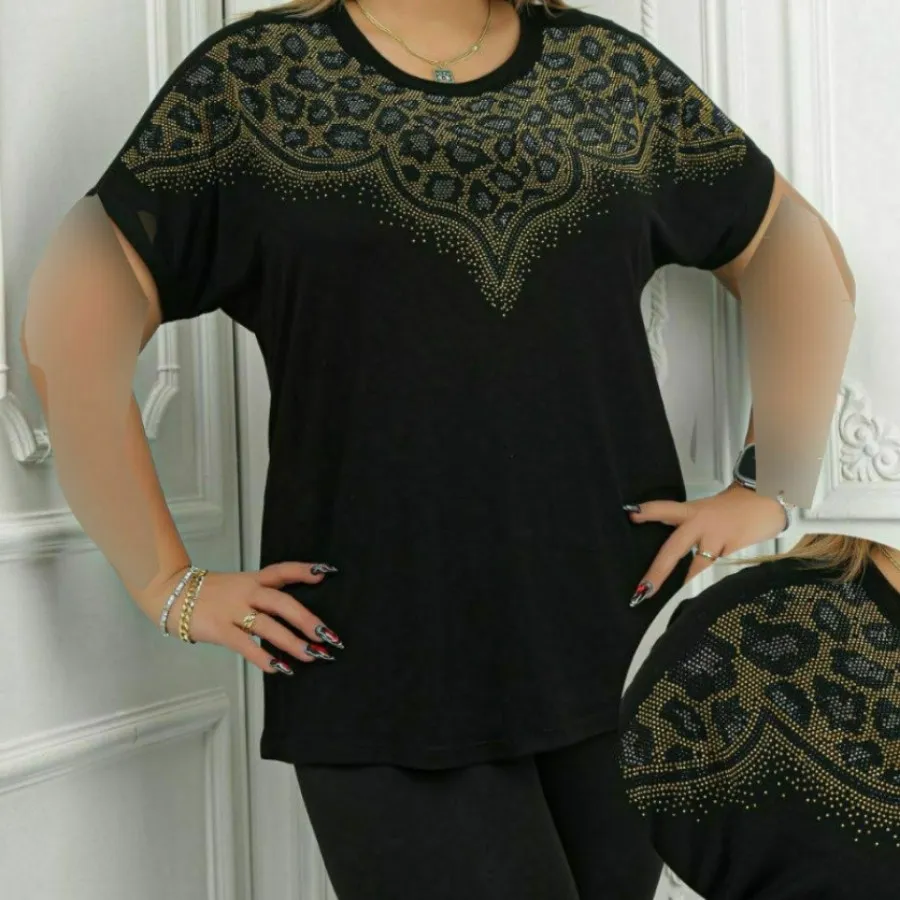 بلوز نگینی بیگ سایز