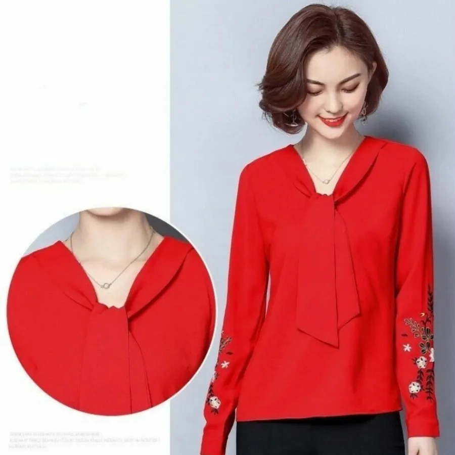 شومیز کرپ گلدوزی