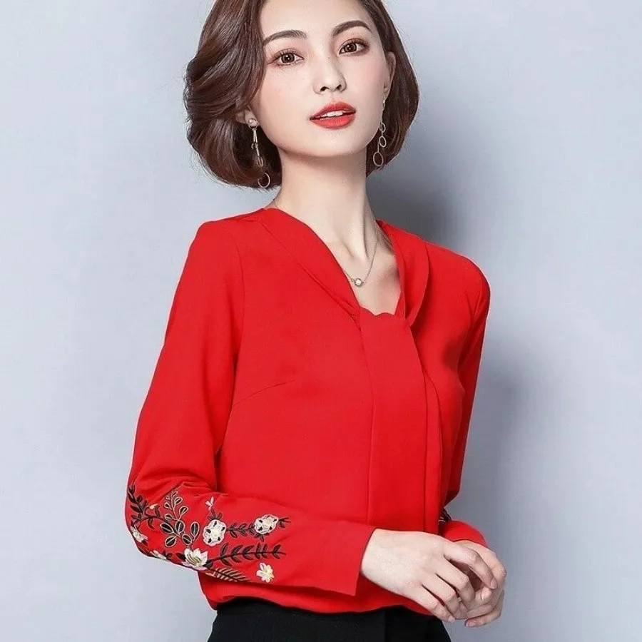 شومیز کرپ گلدوزی