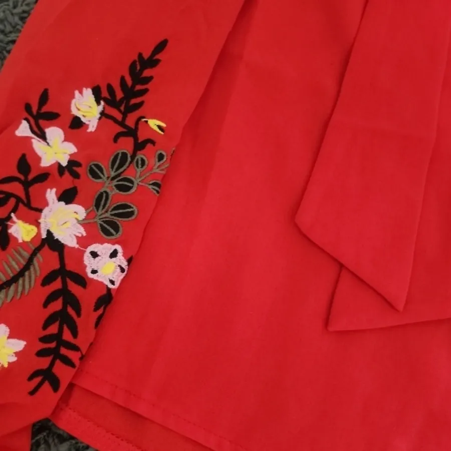 شومیز کرپ گلدوزی