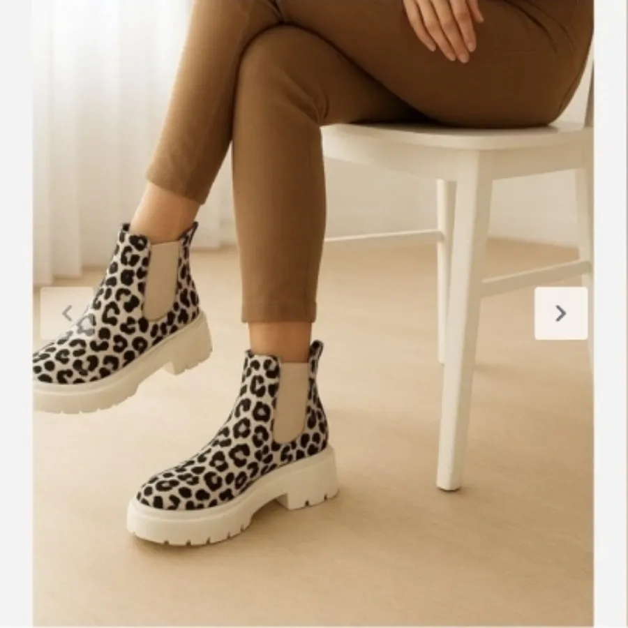 نیم بوت پلنگی زنانه