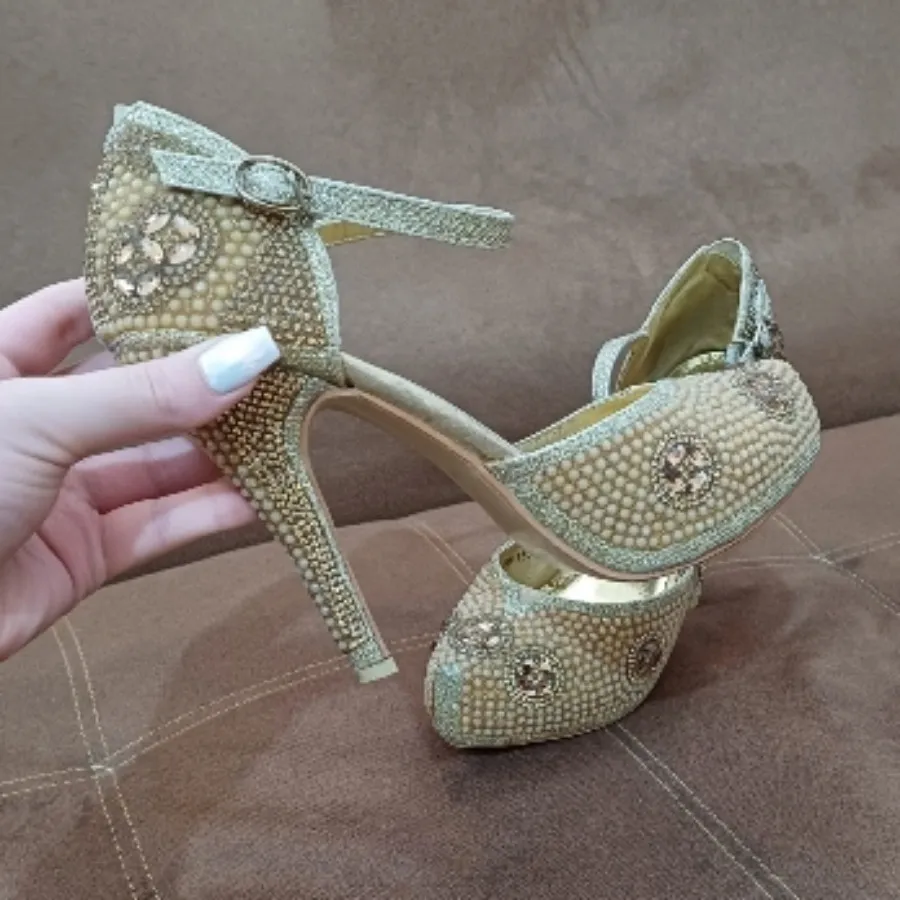 کیف و کفش طلایی مجلسی