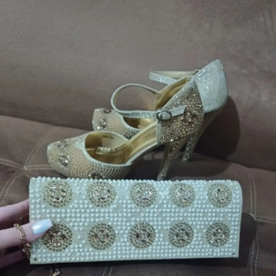 کیف و کفش طلایی مجلسی