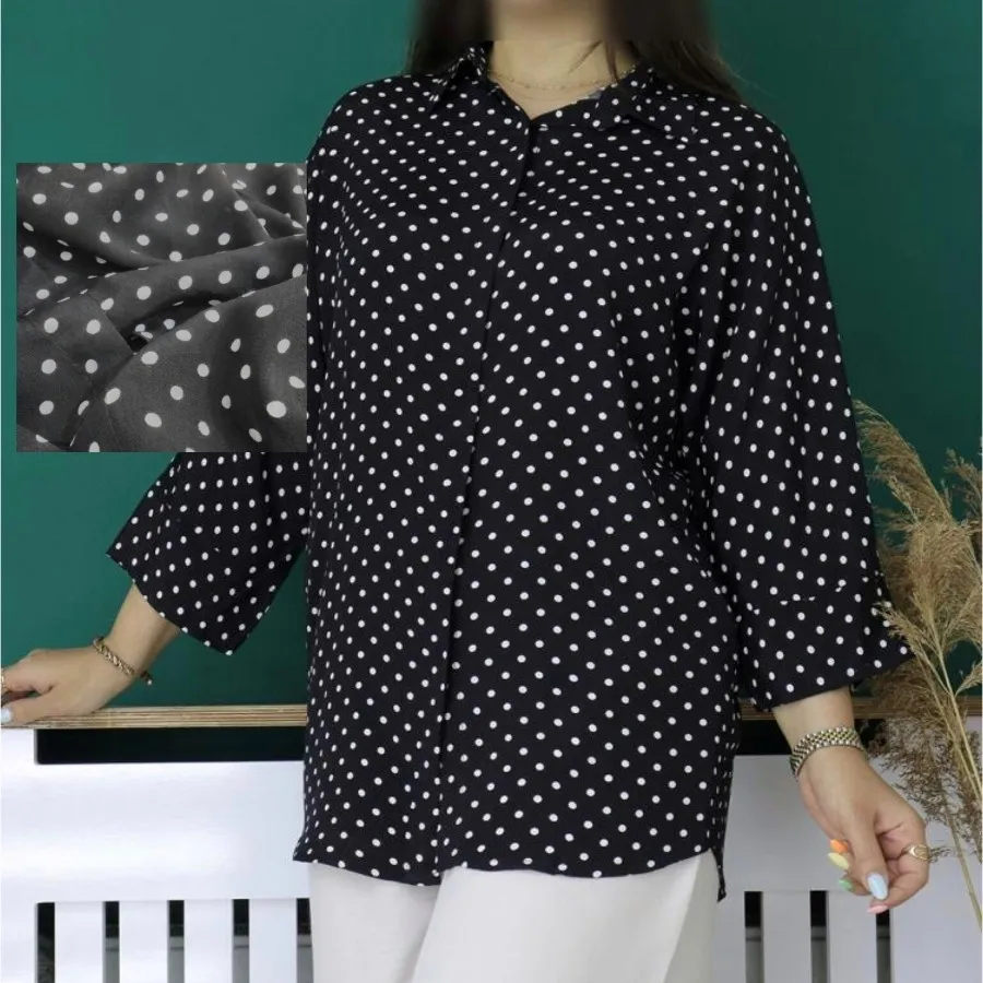 شومیز مانتویی کرپ