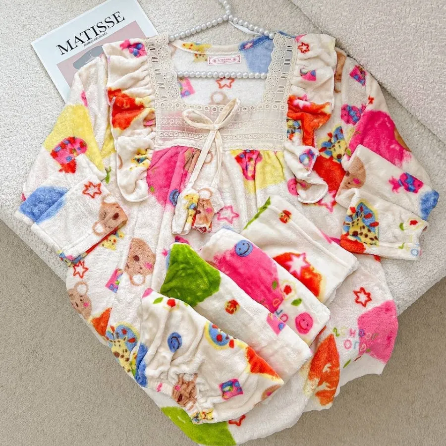 ست بلوزشلوار حوله ای