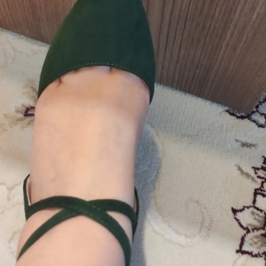 کفش پاشنه دار سبز