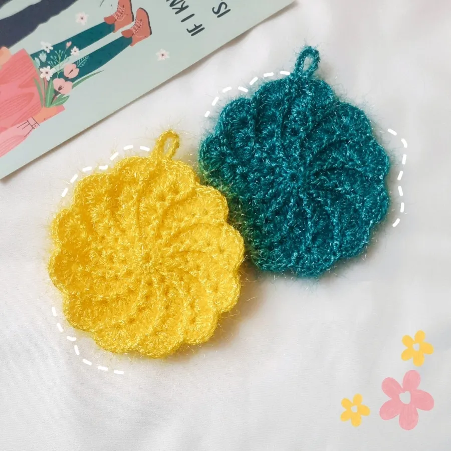 اسکاج گل چرخشی دستبافت