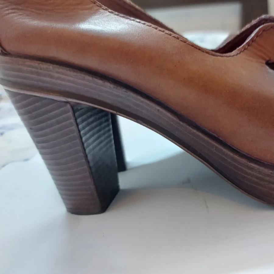 کفش چرم زنانه ، سماقی رنگ