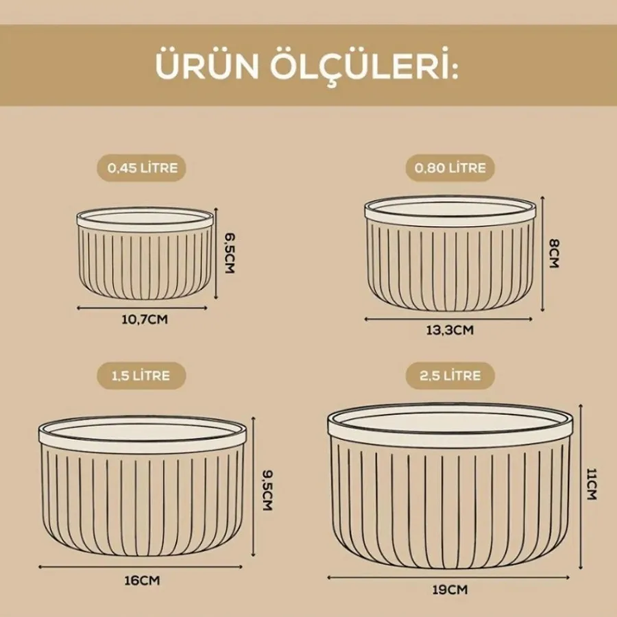 ست ظرف نگهدارنده 4 عددی