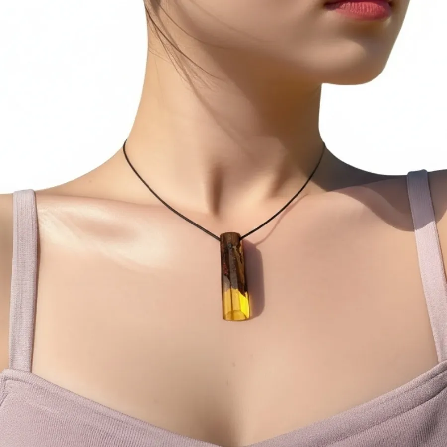 گردنبند چوبی دستساز