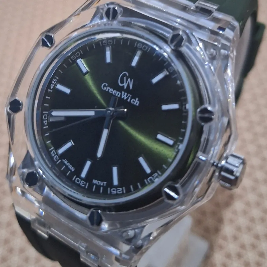 ساعت مردانه گرینویچ شفاف