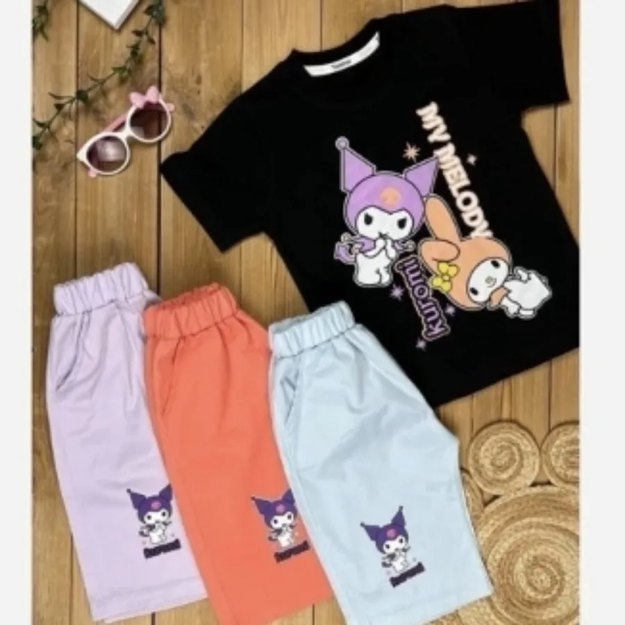 تیشرت شلوارک کتان کرومی