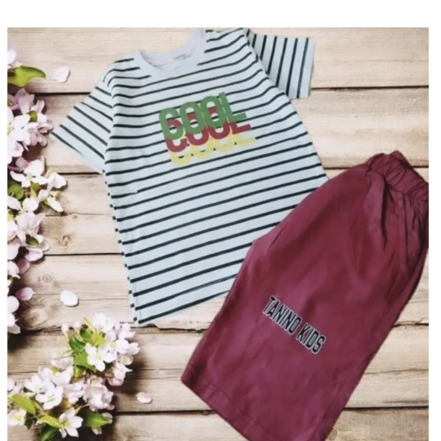 تیشرت شلوارک کتان رینگی