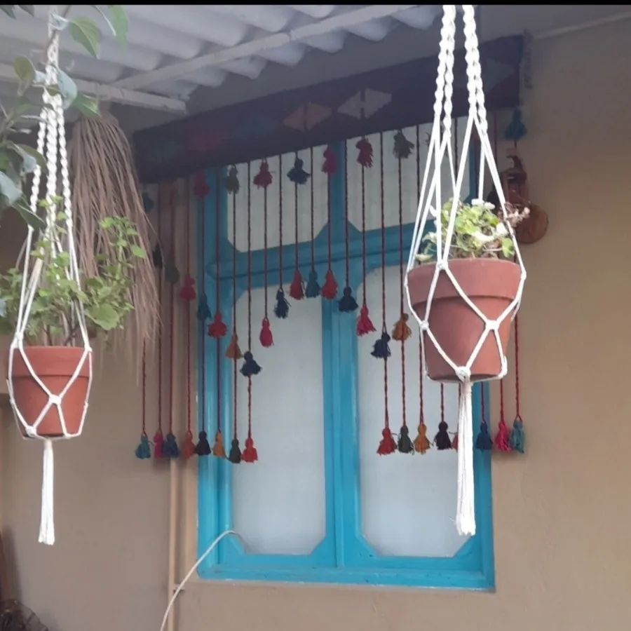 پرده سنتی پشمی گلیمی