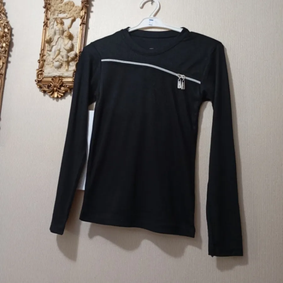 بلوز کراپ  زیپ دار