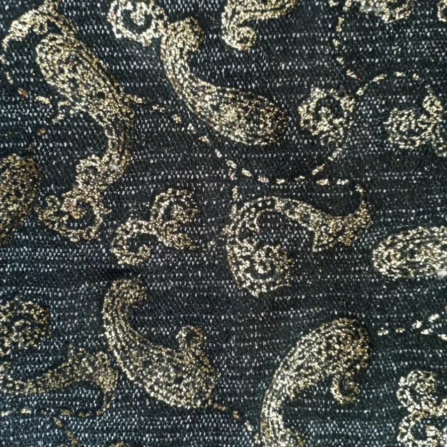 پارچه مشکی  طلاکوب 3متر