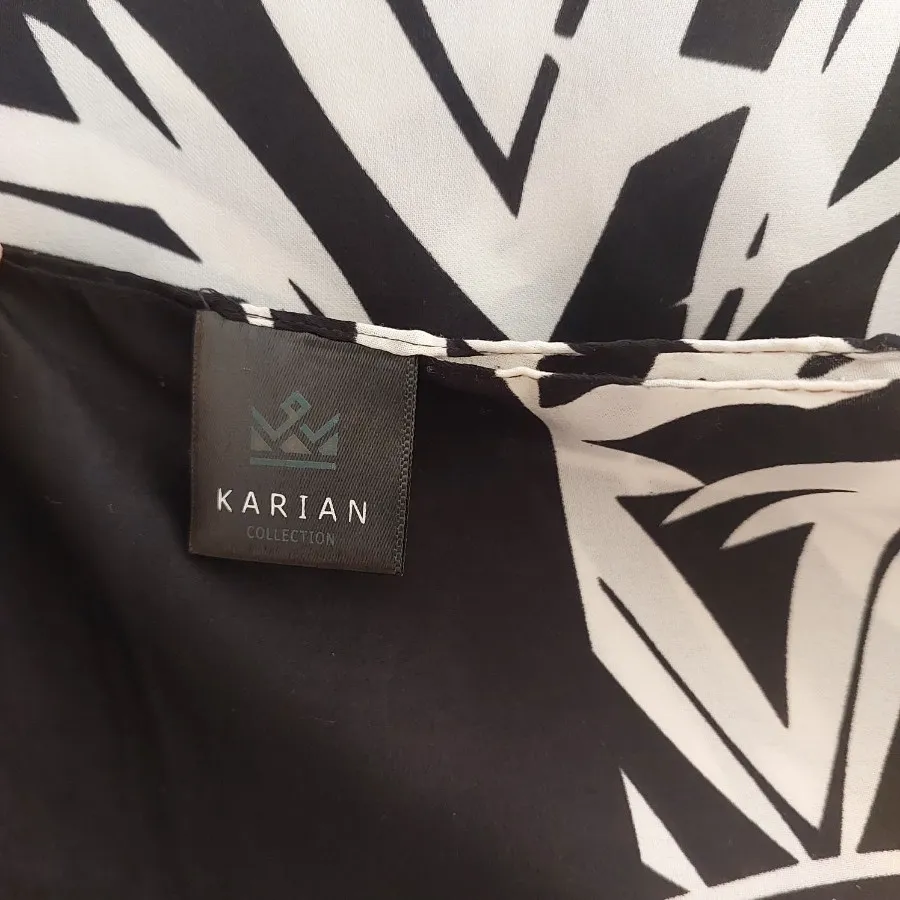 شال مجلسی سیاه سفیدابریشم