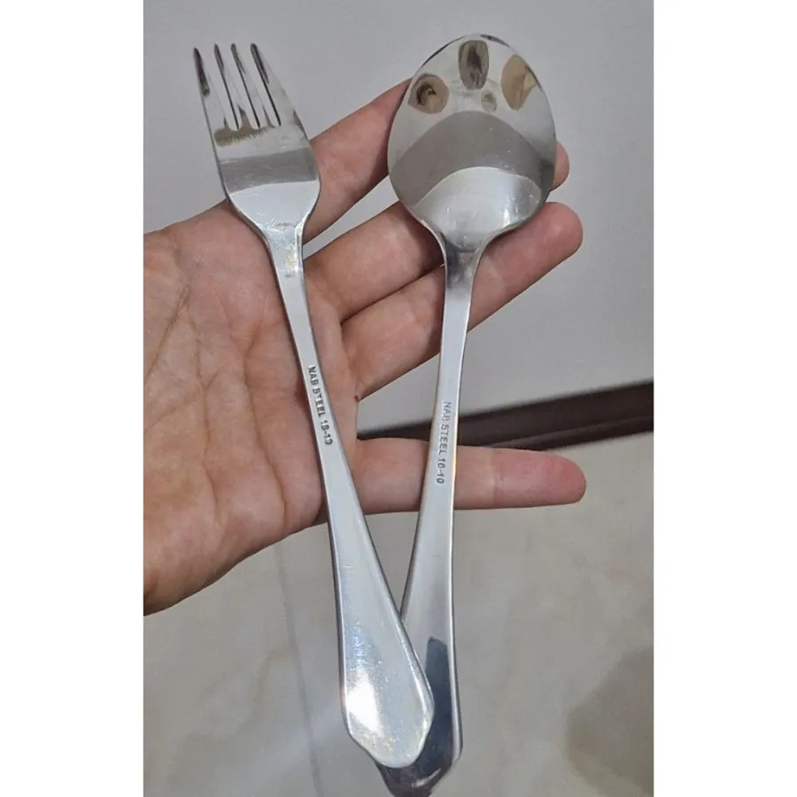 ست قاشق چنگال ناب استیل