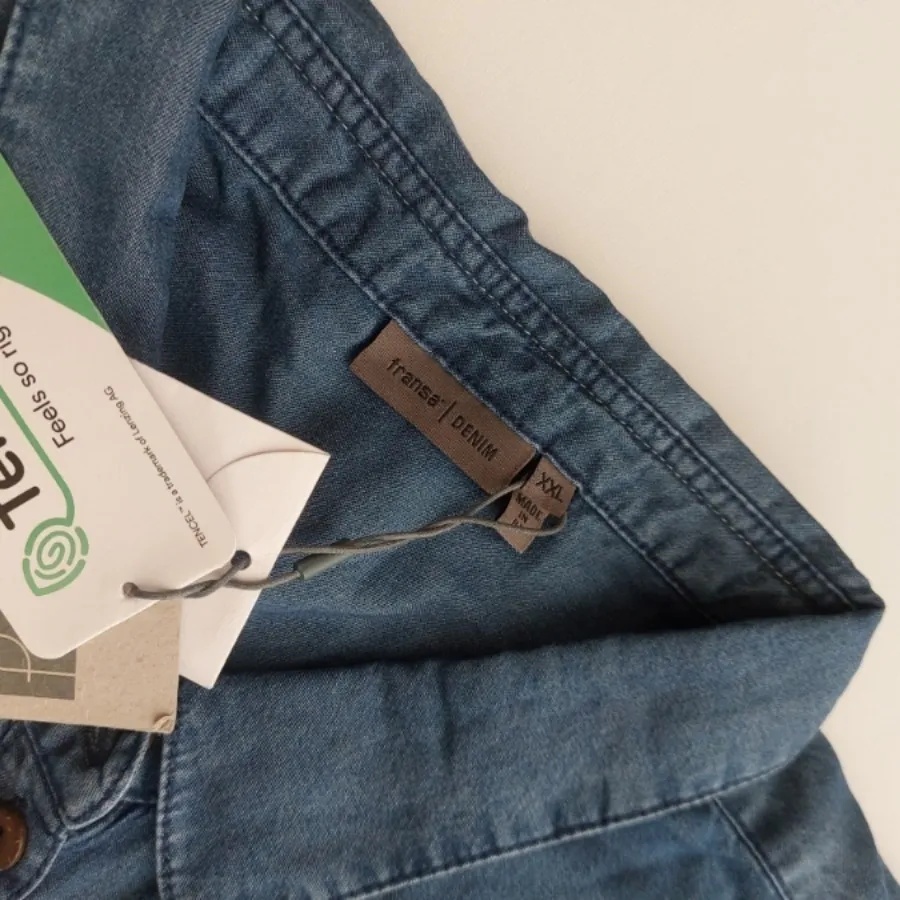 شومیز جین آستین حلقه ای