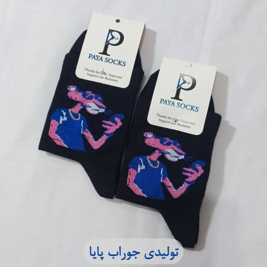 جوراب پلنگ صورتی 12عددی