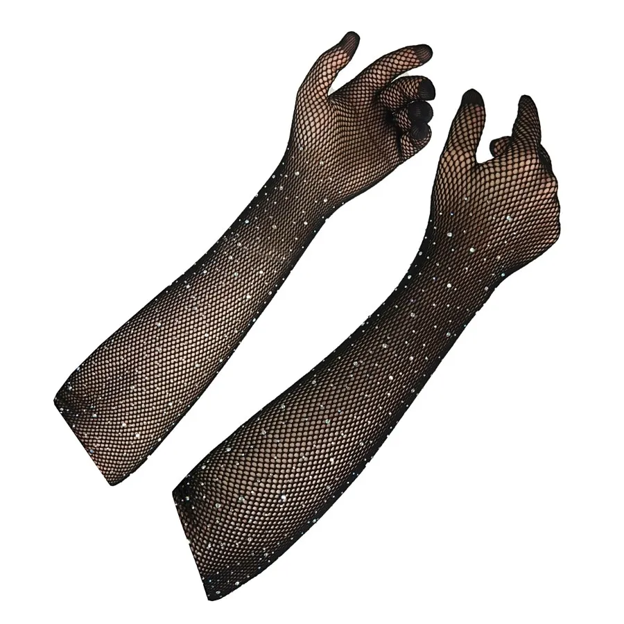 دستکش ساق بلند نگینی