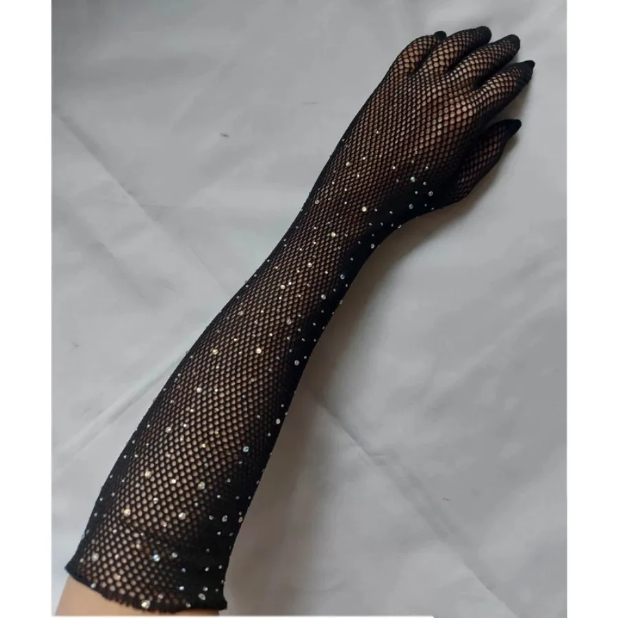 دستکش ساق بلند نگینی