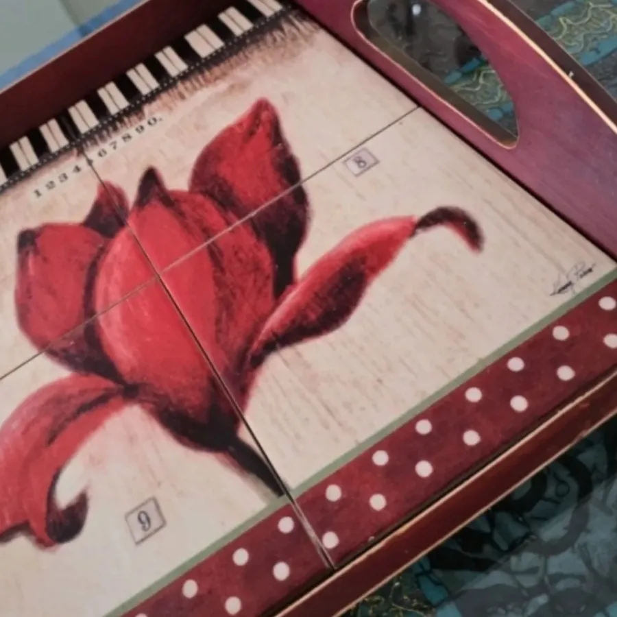 سینی چوب و کاشی