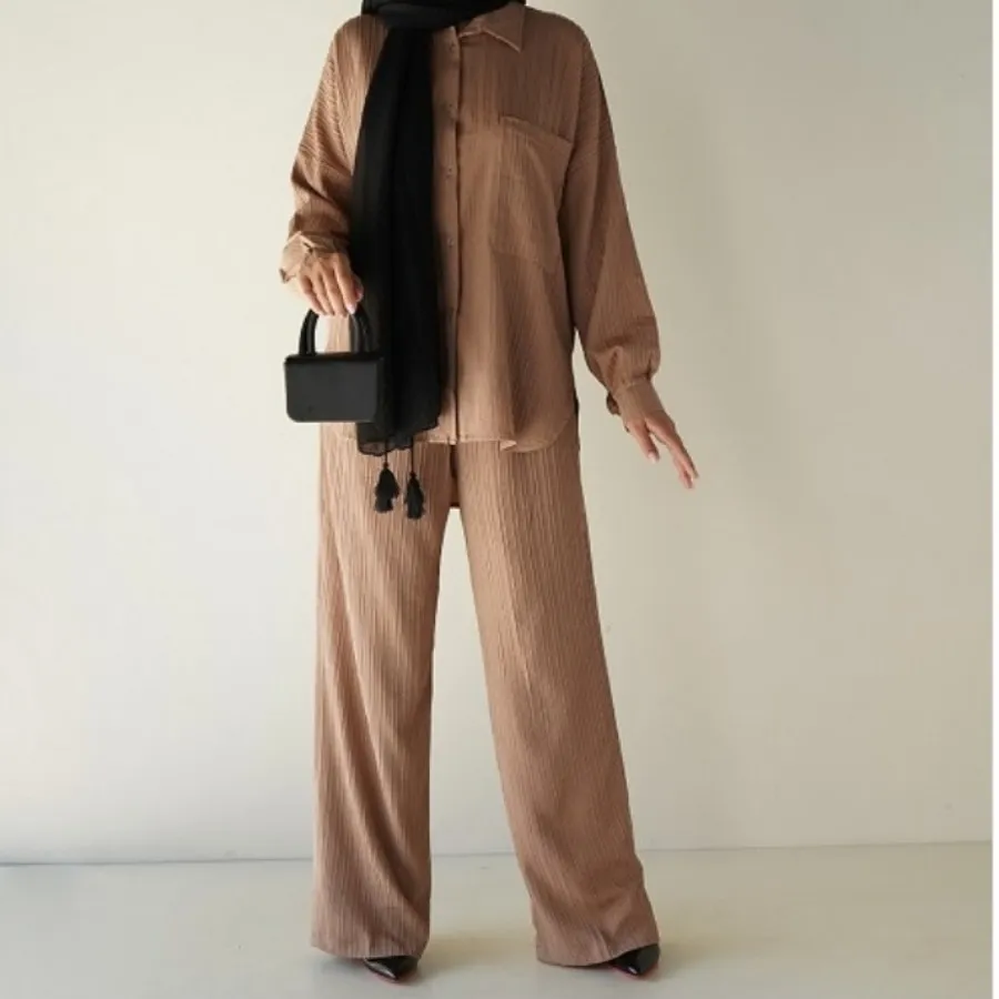 ست شومیز شلوار موکا