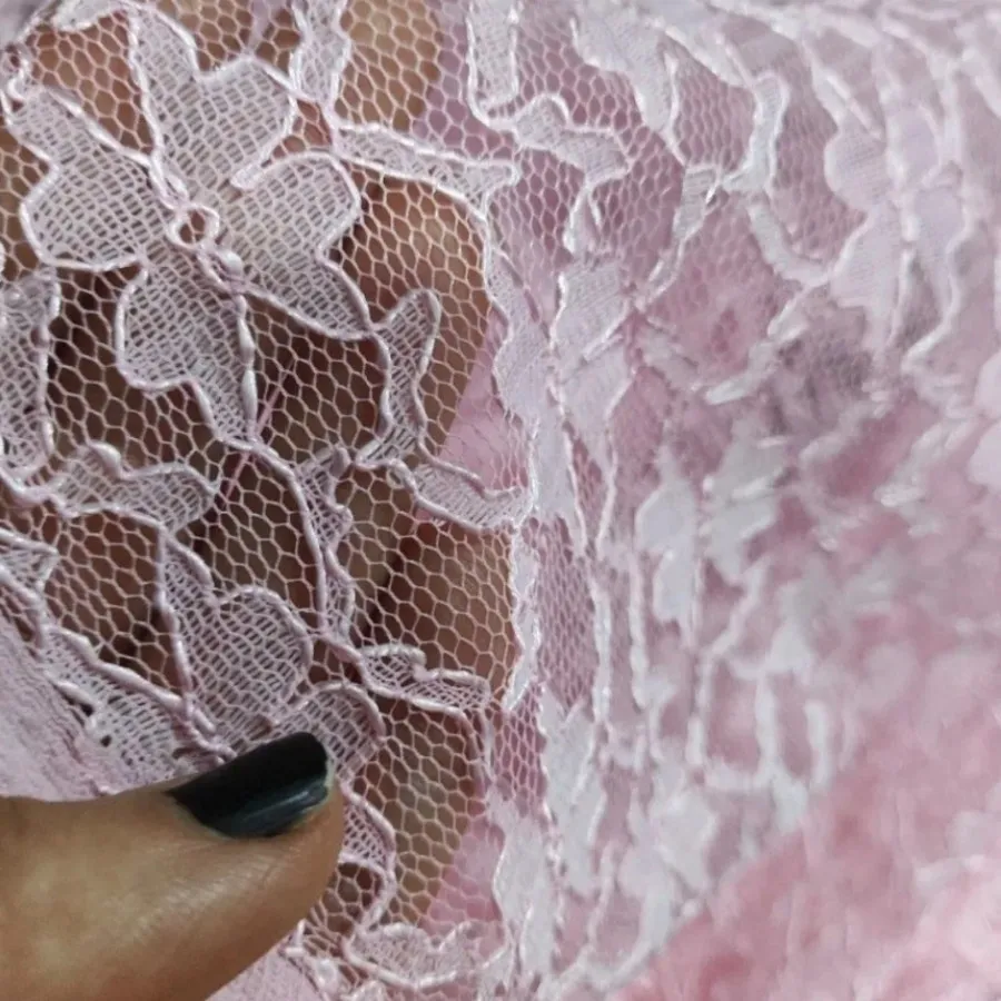 پارچه گیپور صورتی