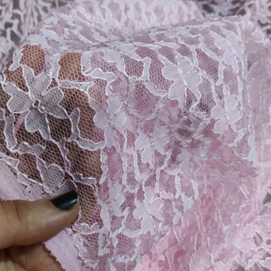 پارچه گیپور صورتی