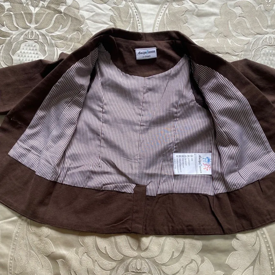 کت تک پسرانه مجلسی قهوه ا