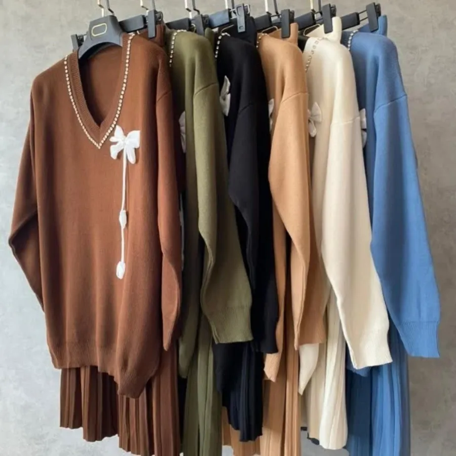 بافت دوتیکه بلوز دامن ترک