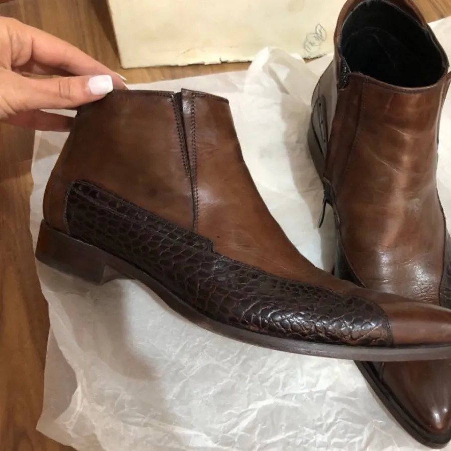 نیم بوت تمام چرم ایتالیا