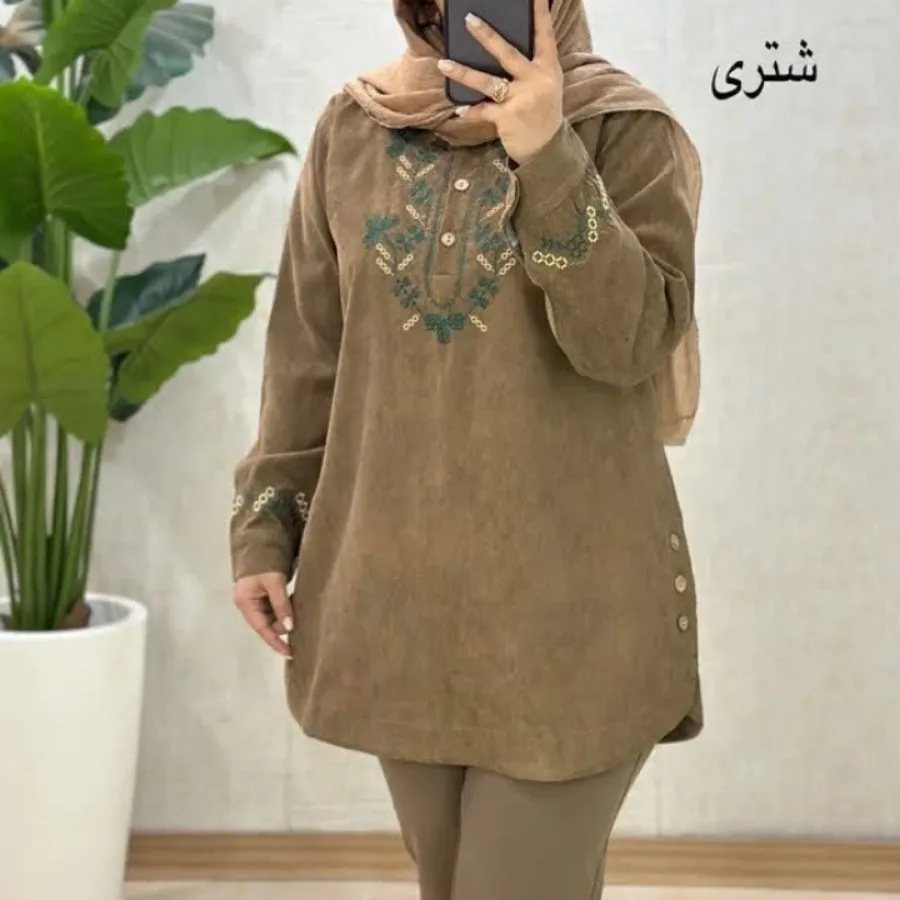 تونیک مخمل کبریتی