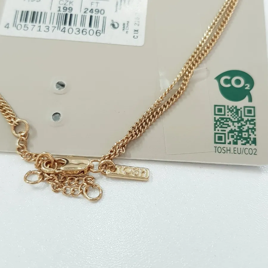 پابند دو ردیفه طلایی آویز