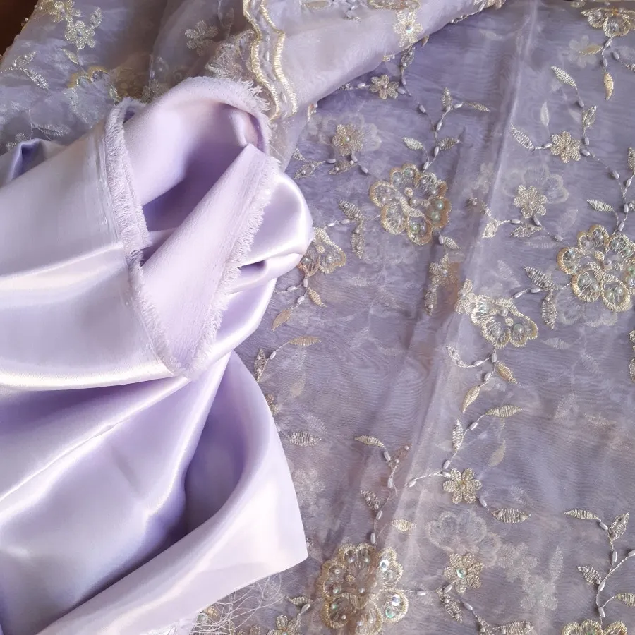 پارچه مجلسی با آستر ساتن