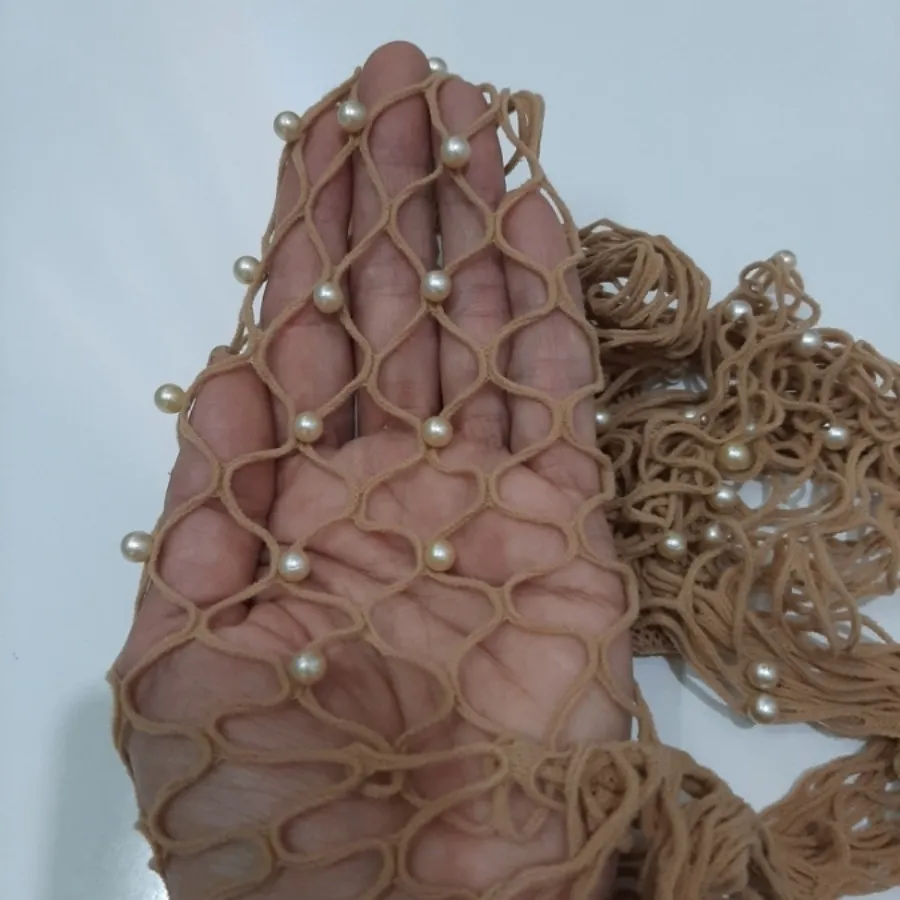 جوراب شلواری مرواریدی کرم