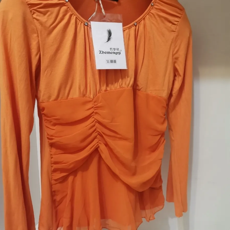 بلوز نارنجی چینی نو تگدار