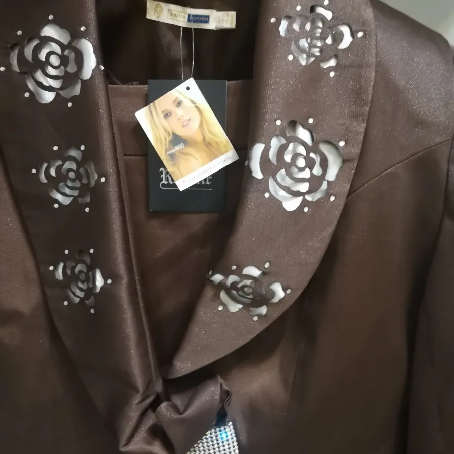 ست کت دامن قهوه ای 44.46