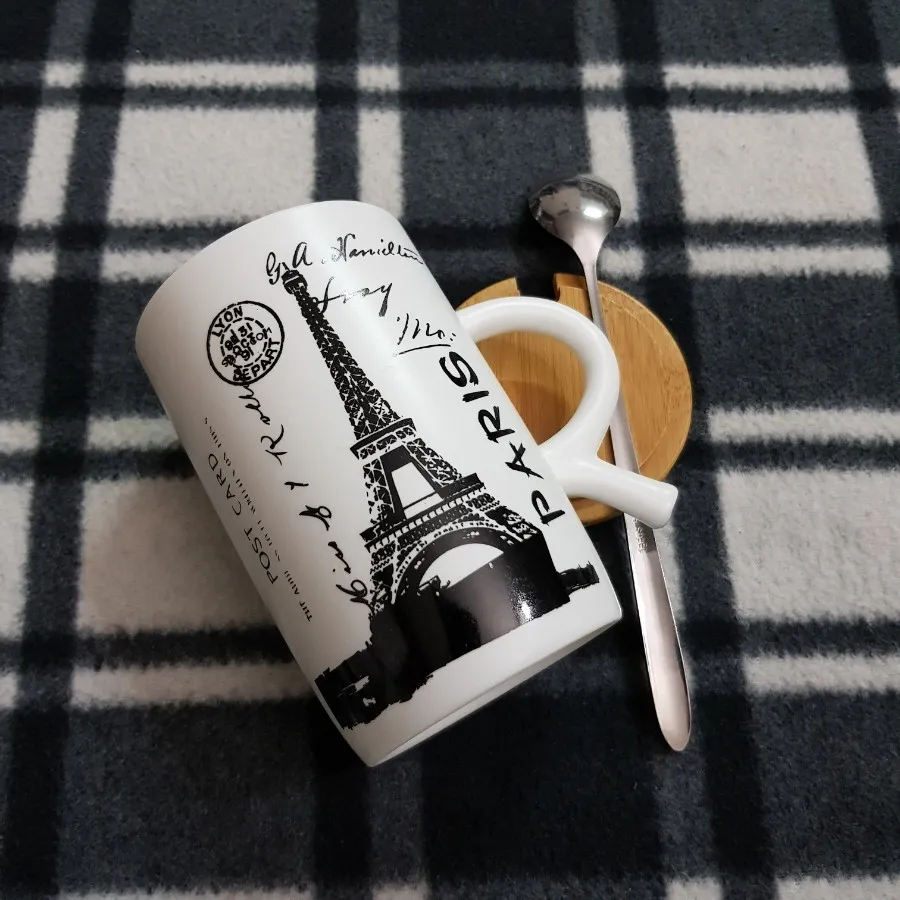ماگ درب دار طرح پاریس