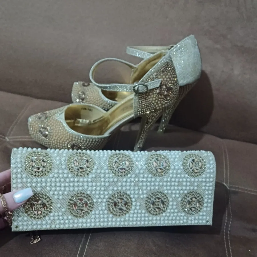 کیف و کفش طلایی مجلسی