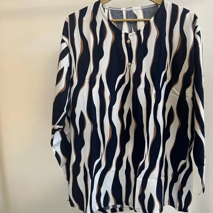 بلوز نخی آستین بلند