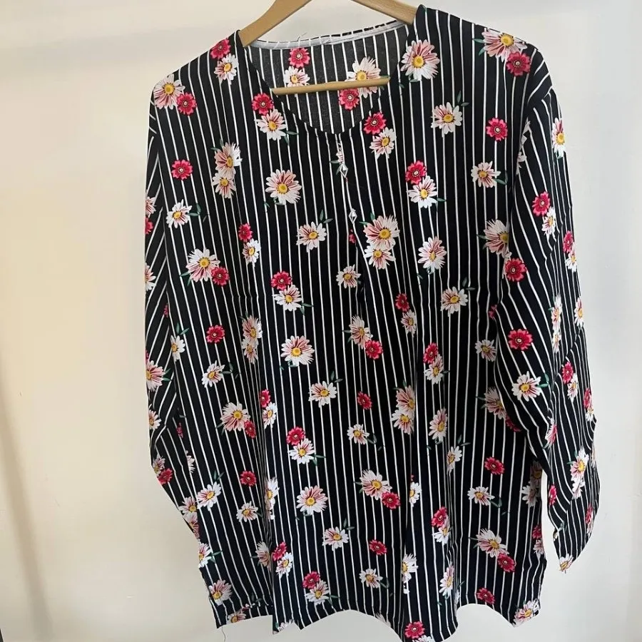 بلوز نخی آستین بلند