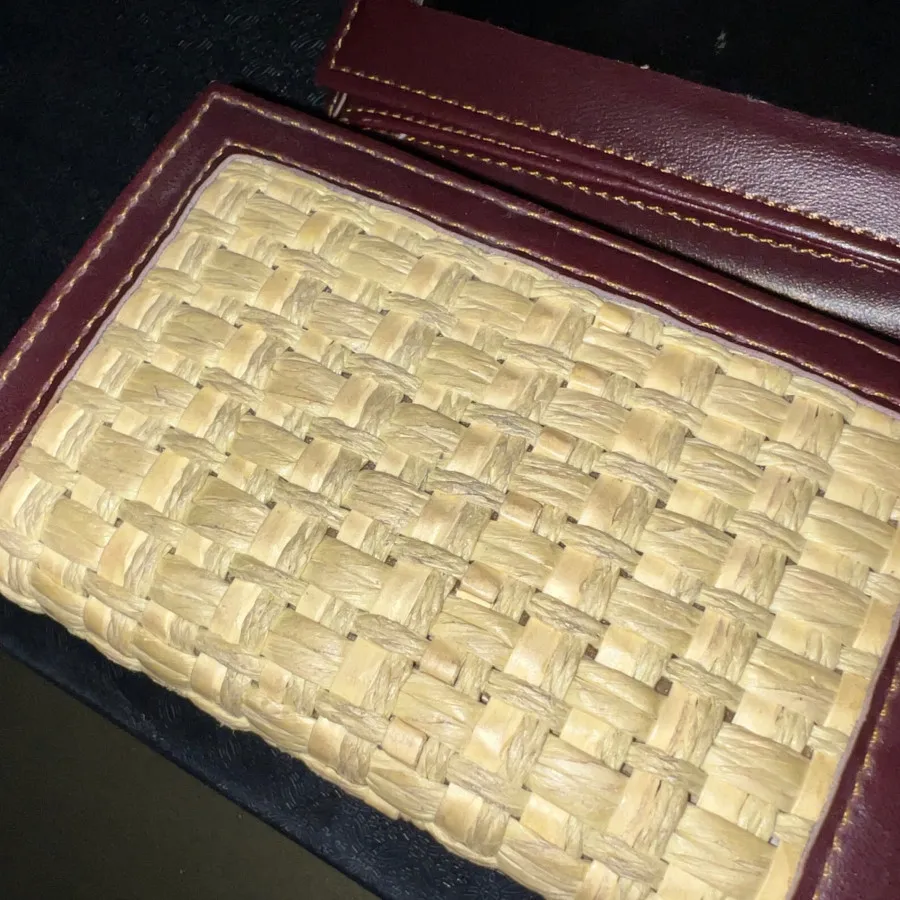 کیف پول چرم و حصیری