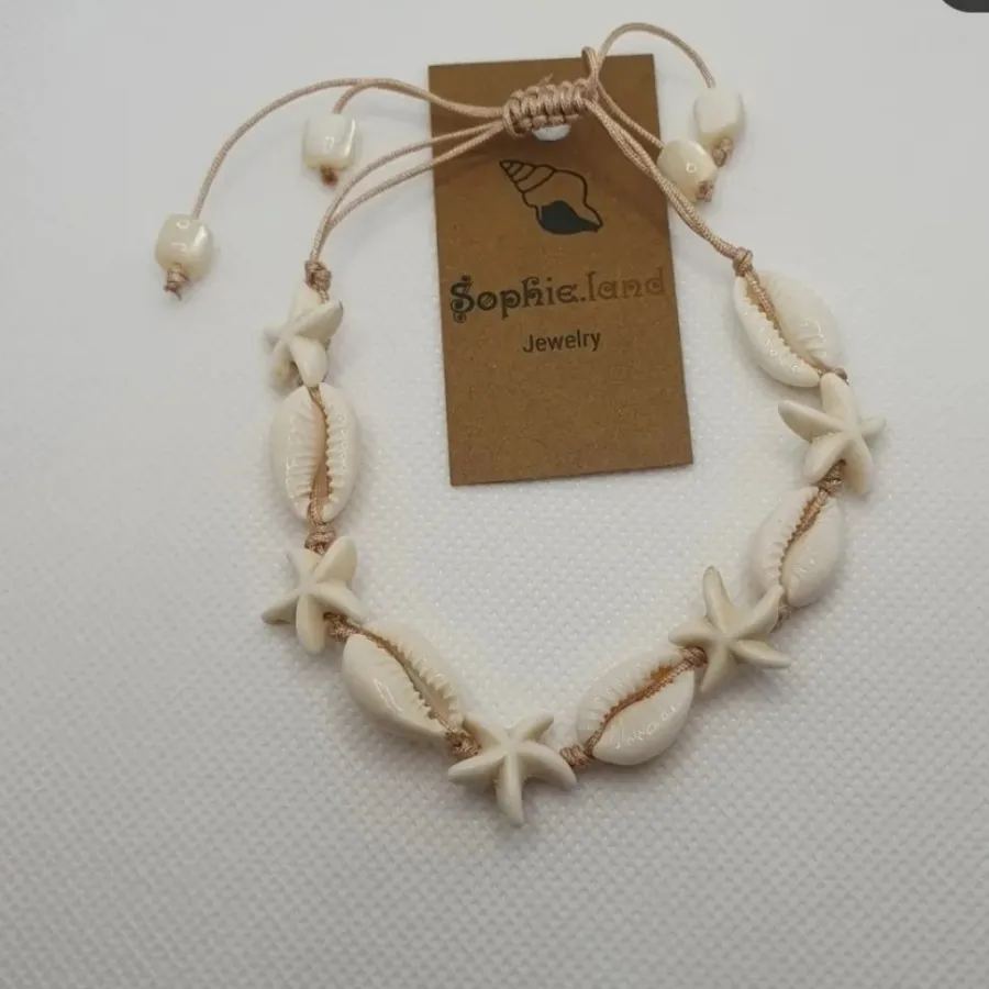 گردنبند صدف طبیعی و ستاره