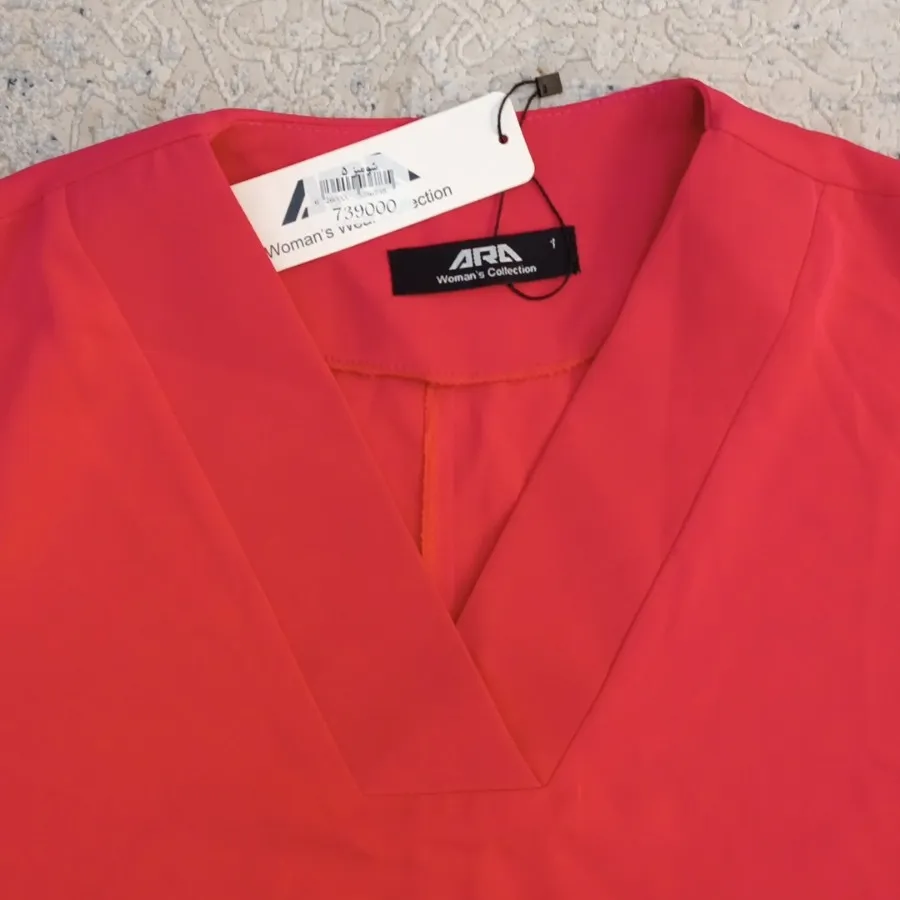 شومیز کرپ سرخابی