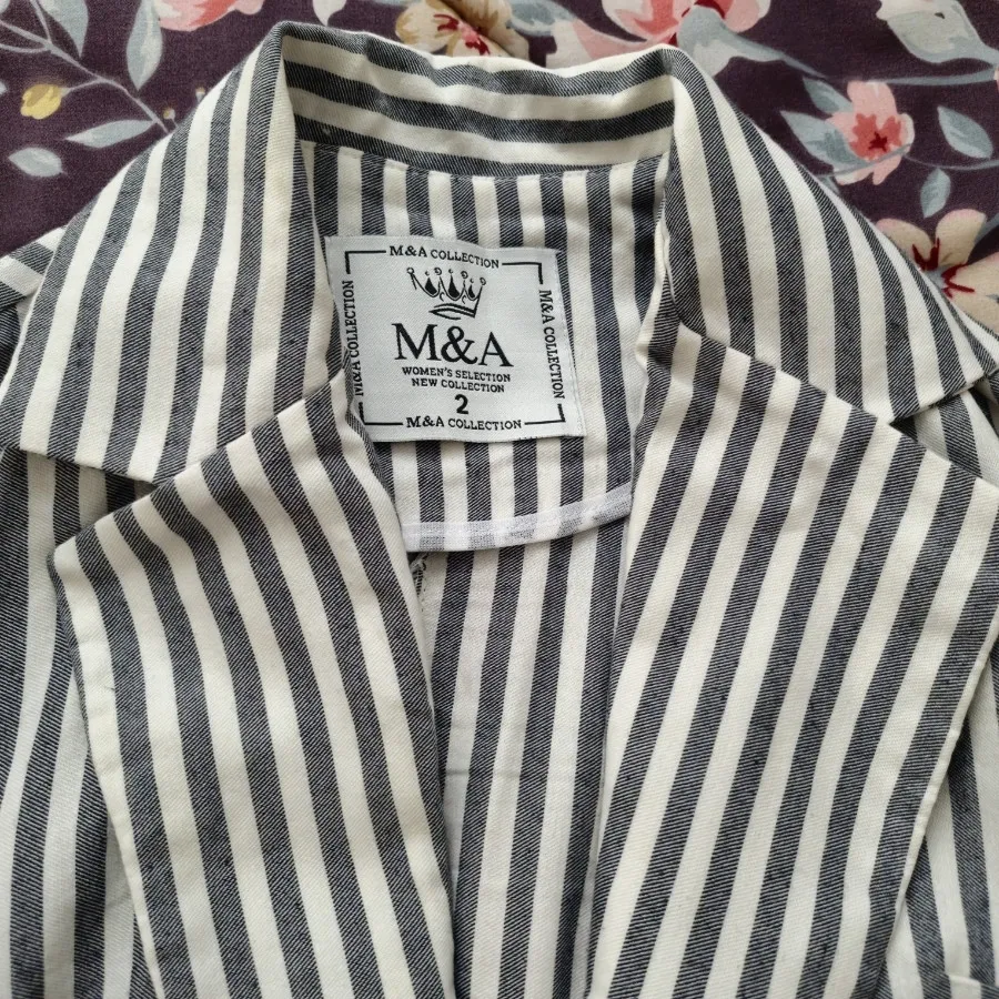 کت و شلوار لینن راه راه